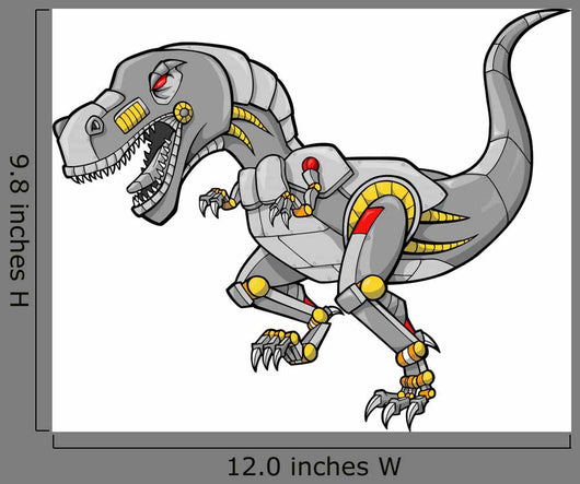 Roaring Robot Tyrannosaurus Dinosaur Vector Wall Decal