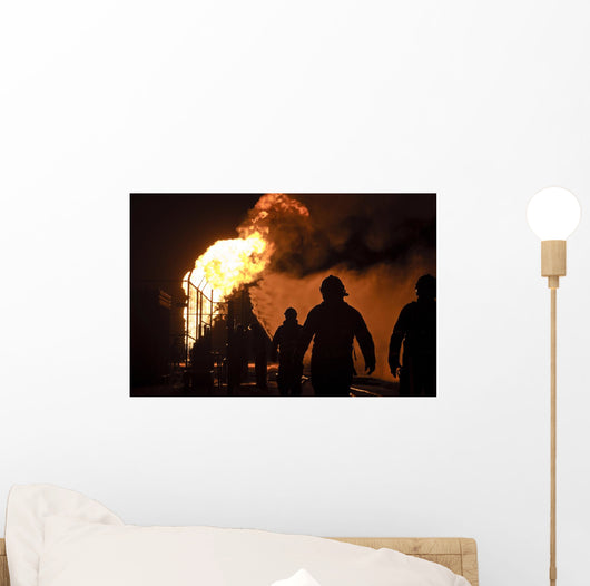 Firefighters Action After Gas Wall Decal