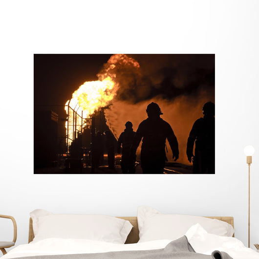 Firefighters Action After Gas Wall Decal