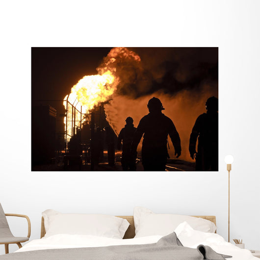 Firefighters Action After Gas Wall Decal