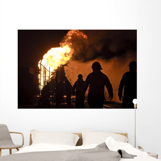 Firefighters Action After Gas Wall Decal