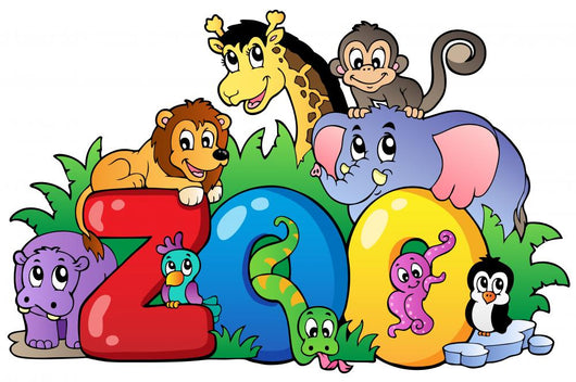 Zoo Sign With Various Wall Decal
