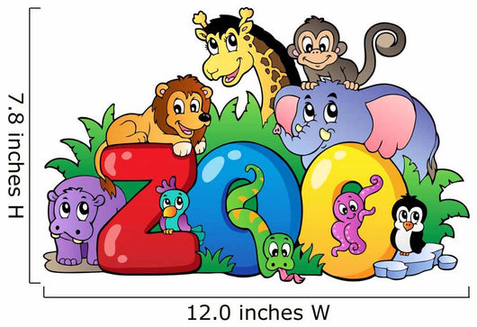Zoo Sign With Various Wall Decal