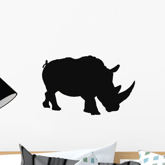 White Rhino Silhouette Wall Decal