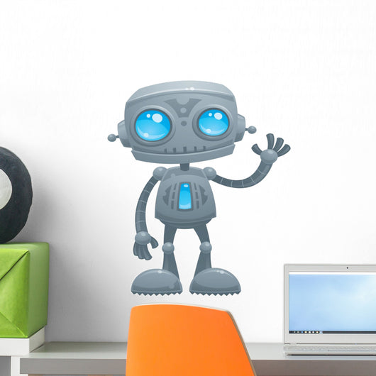 Waving Robot Wall Decal