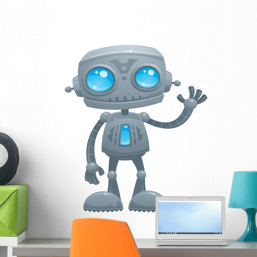 Waving Robot Wall Decal