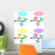 Owls With Speech Bubbles Wall Decal