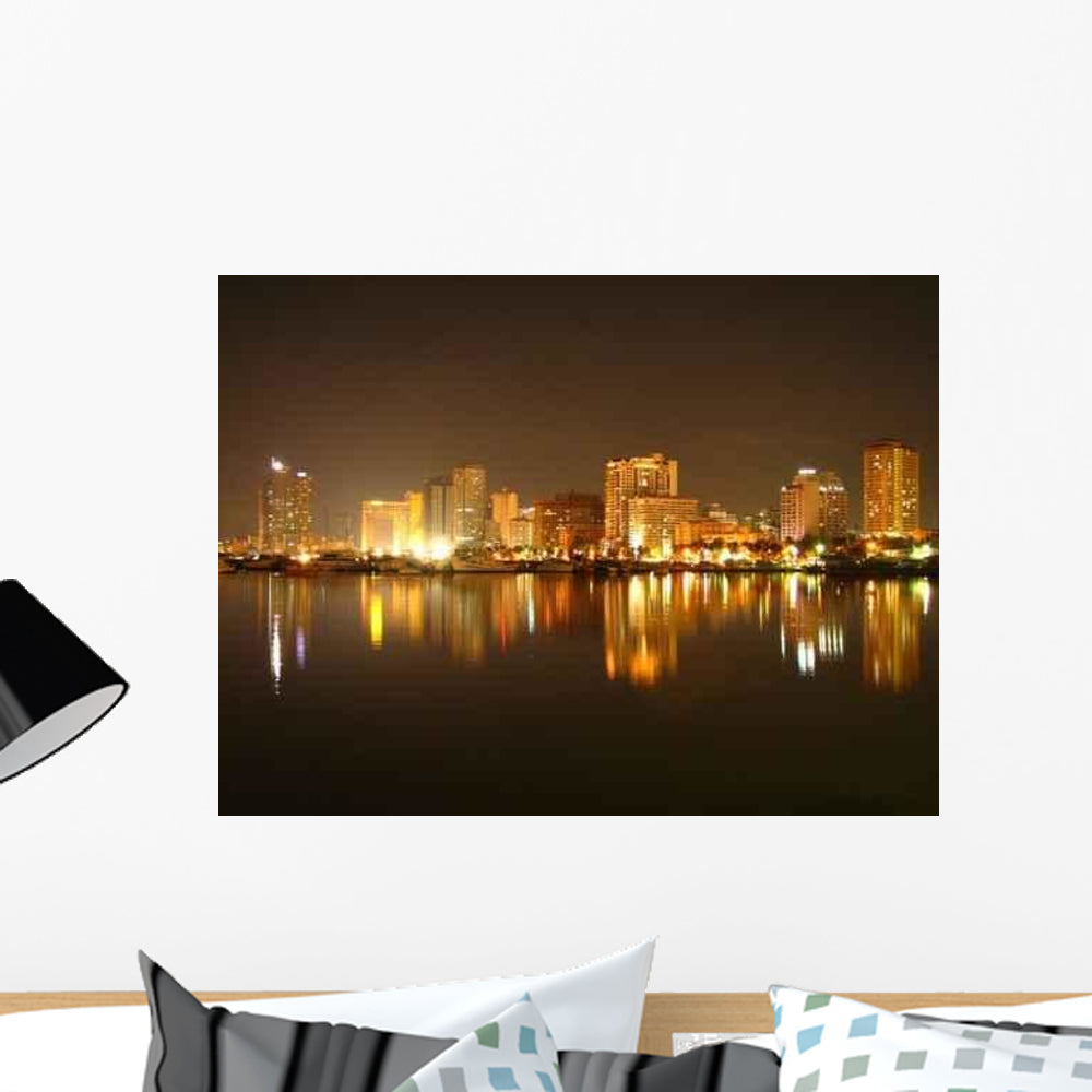 Manila Bay Skyline Wall Decal Wallmonkeys
