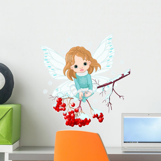 Winter Baby Christmas Fairy Wall Decal