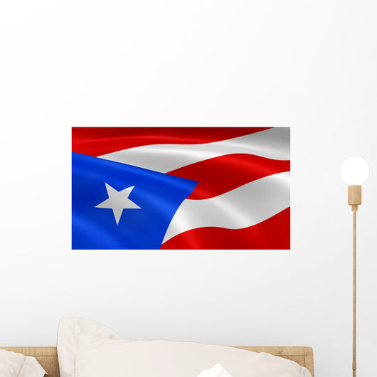 Puerto Rican Flag Wind Wall Decal