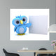 Cute Blue Bird Character and Whiteboard Wall Decal