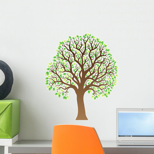 Tree With Green Leaves Wall Decal