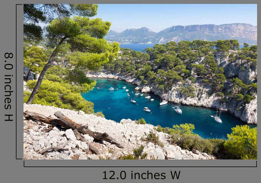 Calanques Port Pin Cassis Wall Decal