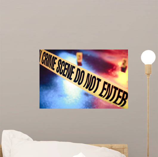 Fresh Crime Scene With Police Tape Wall Decal