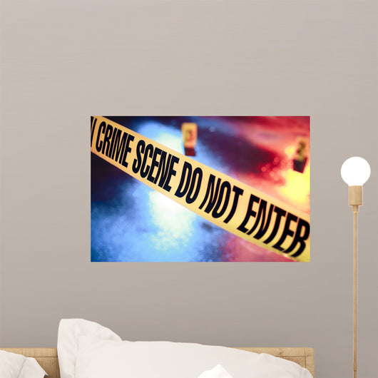 Fresh Crime Scene With Police Tape Wall Decal