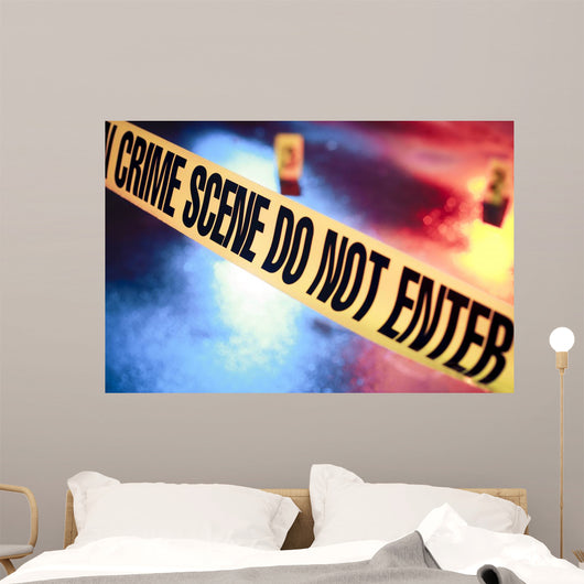 Fresh Crime Scene With Police Tape Wall Decal