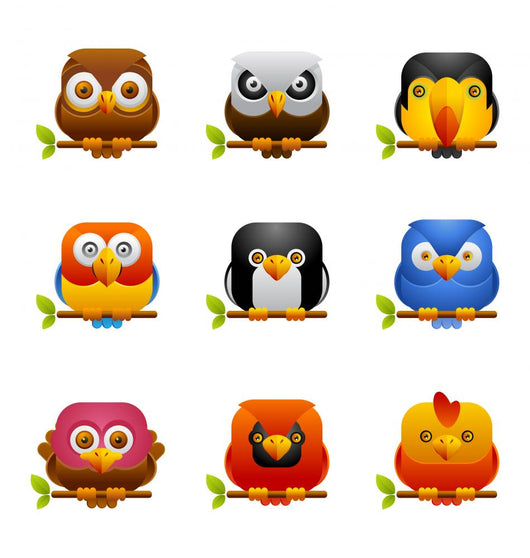 Bird Icons 1 Wall Decal