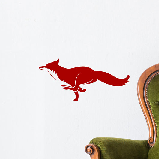 Running Fox Icon Wall Decal