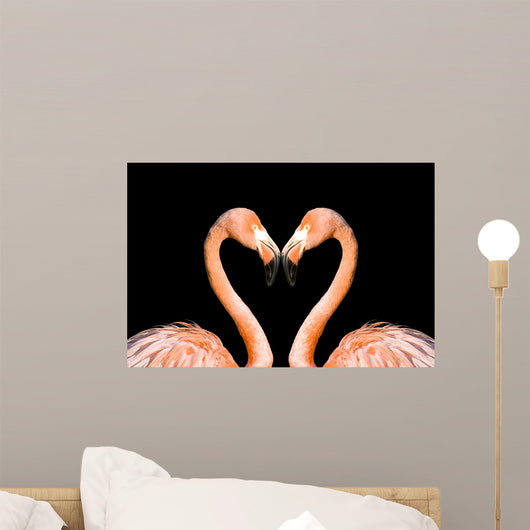 Loving Pink Flamingos Wall Decal