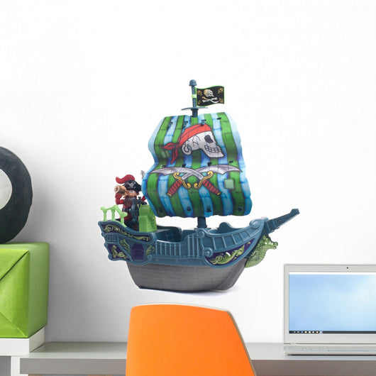Pirate Ship With Pirate Wall Decal