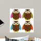 Felt Owl Set Wall Decal