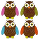 Felt Owl Set Wall Decal