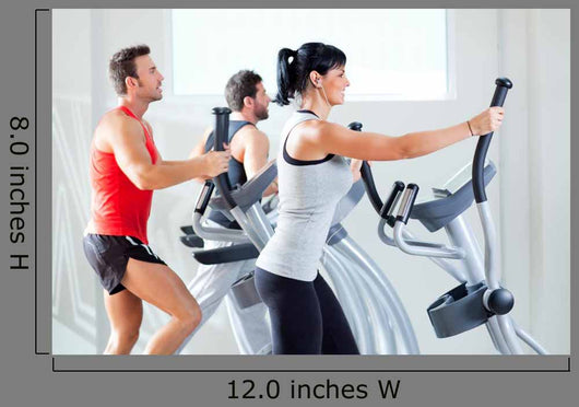 Man And Woman on Exercise Equipment Wall Decal