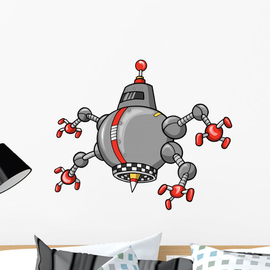 Robot Vector Illustration Wall Decal