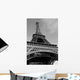 Greyscale Eiffel Tower Wall Decal