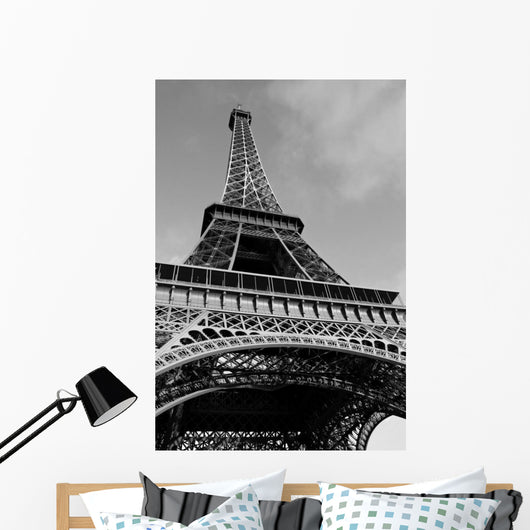 Greyscale Eiffel Tower Wall Decal