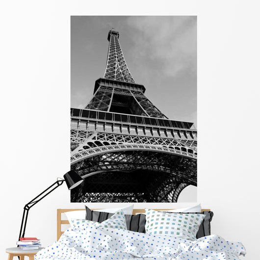 Greyscale Eiffel Tower Wall Decal