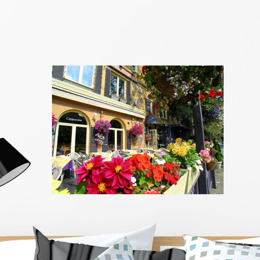 Italian Restaurant Outdoor Patio Wall Mural