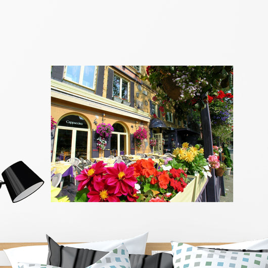 Italian Restaurant Outdoor Patio Wall Mural