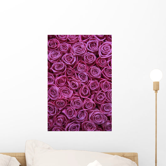 Group Pink Roses Wall Decal