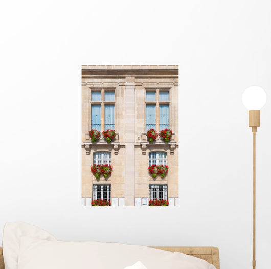 Home Exterior With Flowers Wall Decal