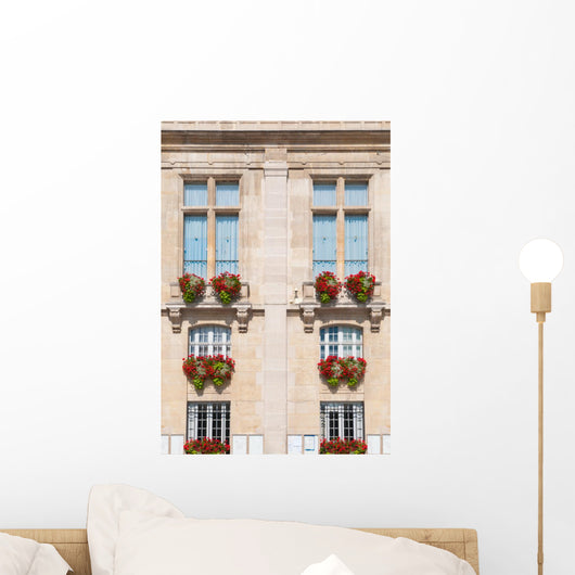 Home Exterior With Flowers Wall Decal