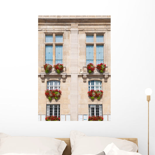 Home Exterior With Flowers Wall Decal