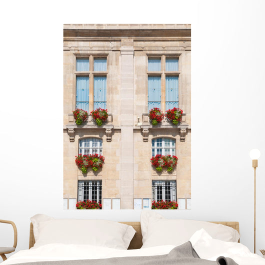 Home Exterior With Flowers Wall Decal