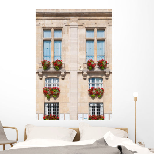 Home Exterior With Flowers Wall Decal