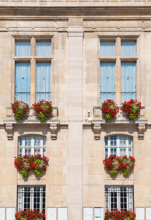 Home Exterior With Flowers Wall Decal