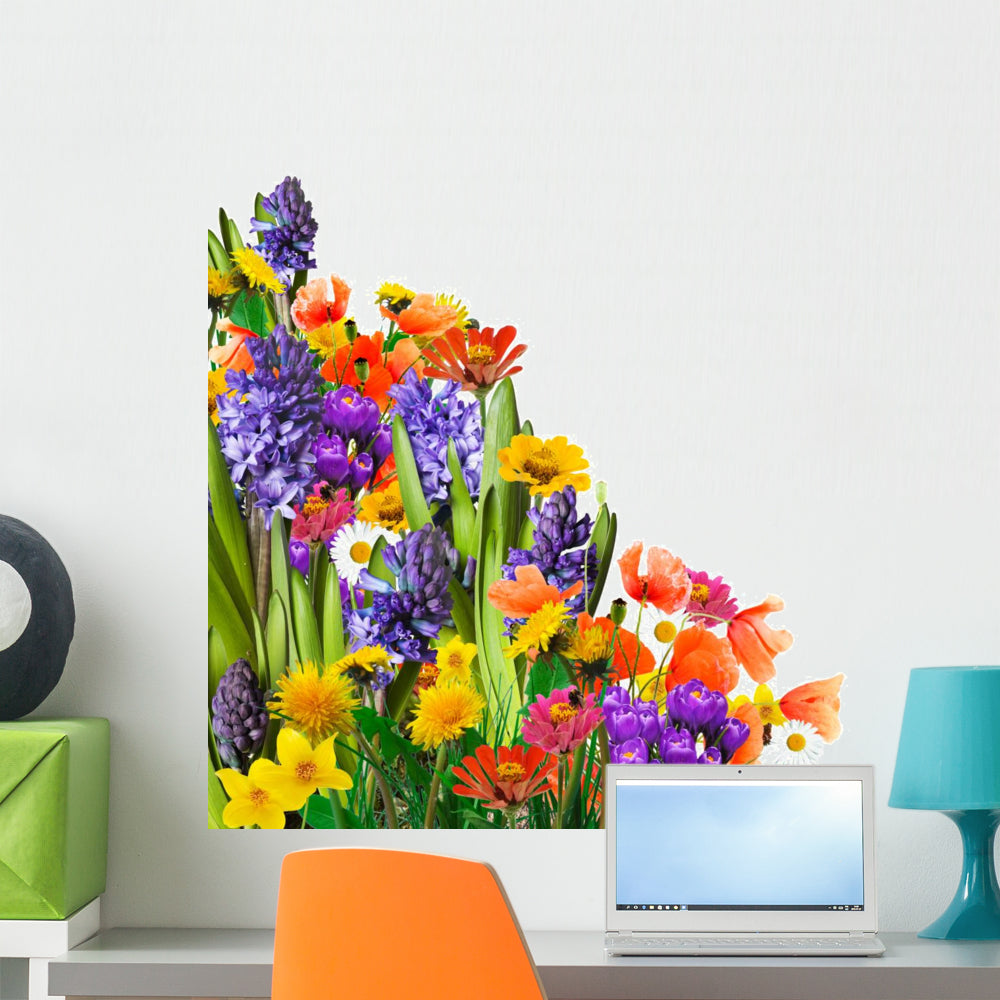 Spring Flowers Wall Decal - WallMonkeys.com – Wallmonkeys