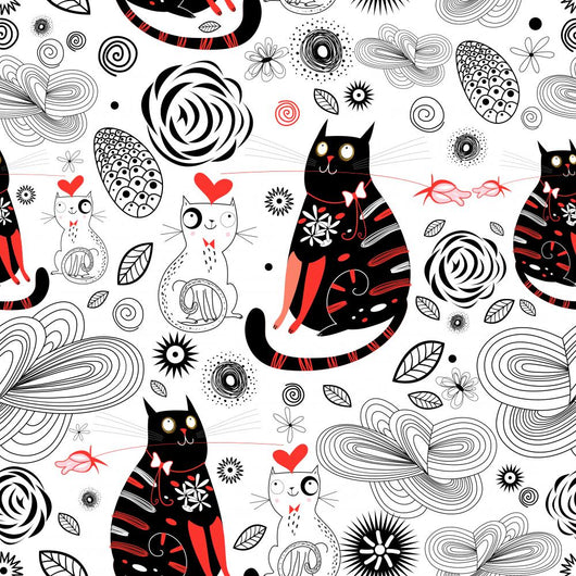 Texture Cat Lovers Wall Decal