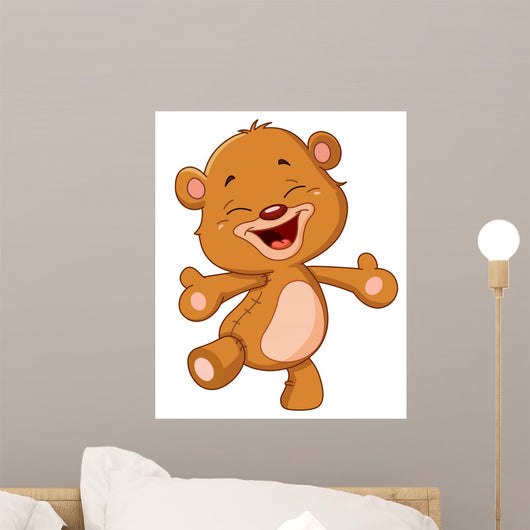Cheerful Teddy Bear Wall Decal