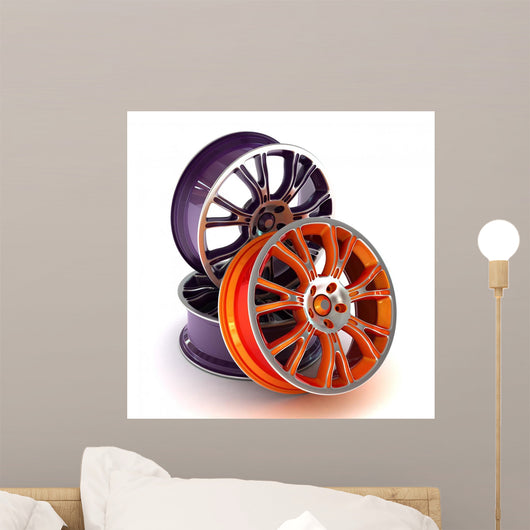 Car Wheels White Wall Decal