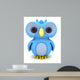 Cute Blue Bird Character Wall Decal
