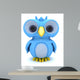 Cute Blue Bird Character Wall Decal