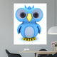 Cute Blue Bird Character Wall Decal