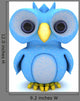 Cute Blue Bird Character Wall Decal