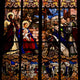 Nativity Scene Stained Glass Window Wall Decal