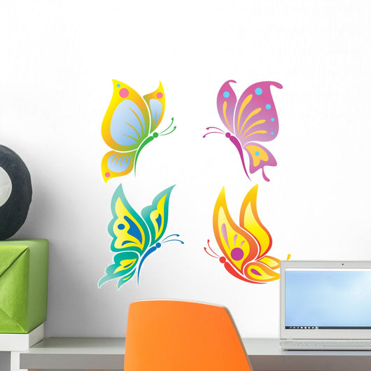 Vector Illustration Beautiful Butterfly Wall Decal